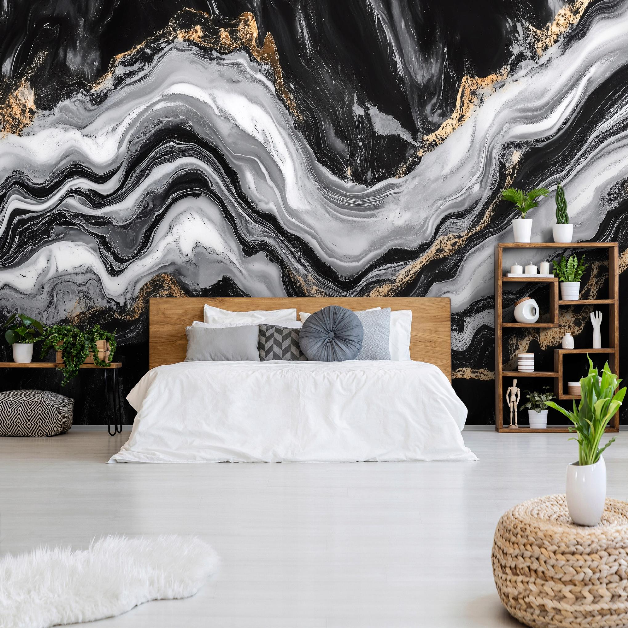 Wallarena Vlies Fototapete Marmor 300x210 Cm, Tapeten, Für Wohn Und Schlafzimmer, Vliestapete Wandtapete Tapete 3d Effekt- Inkl. Kleister - Abstrakt Modern
