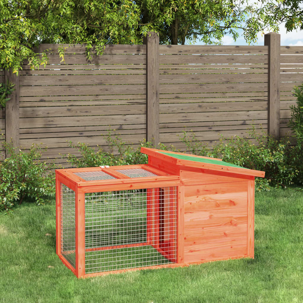 Vidaxl Braun Kaninchenstall 100,5X54x55 Cm Massivholz Kiefer
