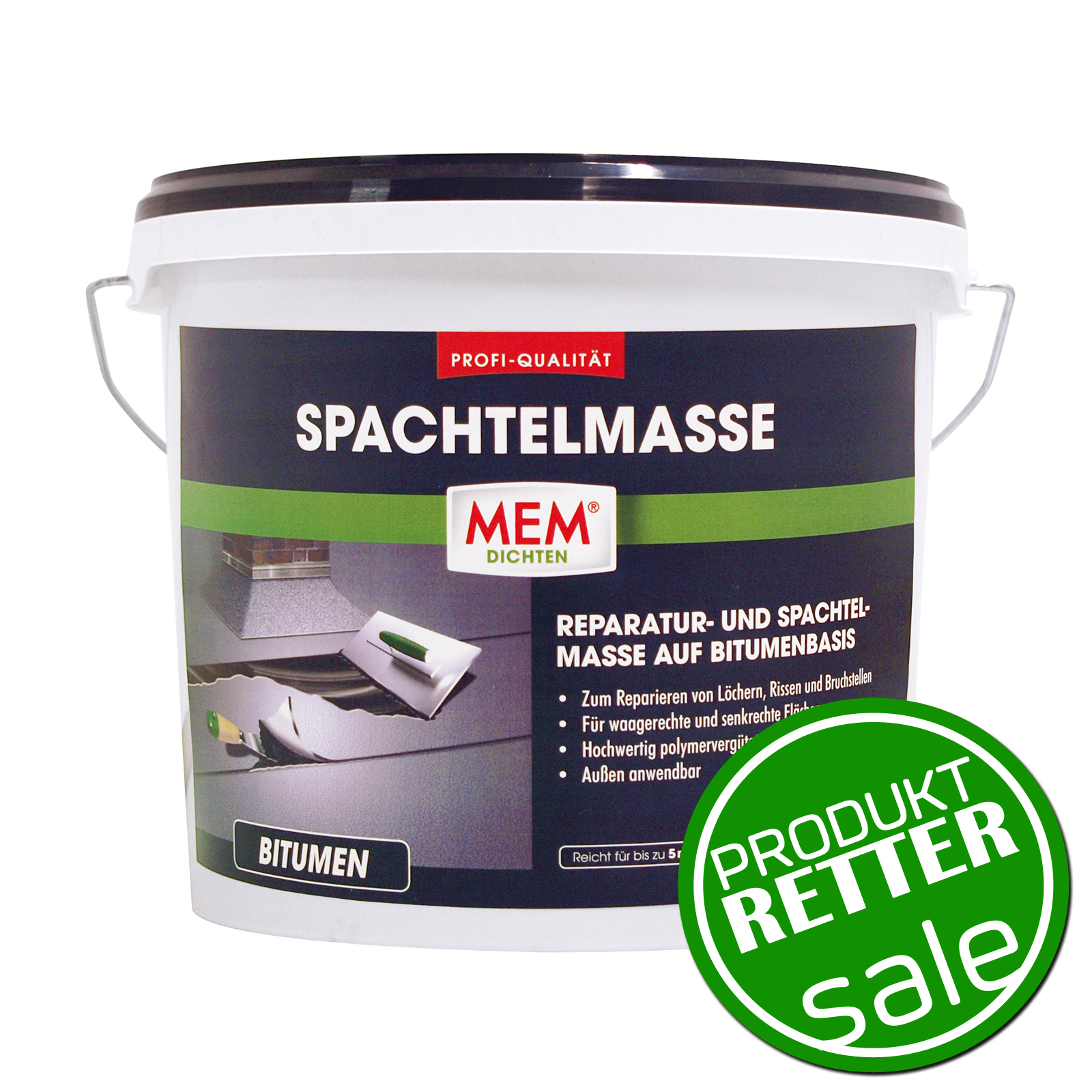 Mem - Bitumen Spachtelmasse 4 Kg Spachtelmassen