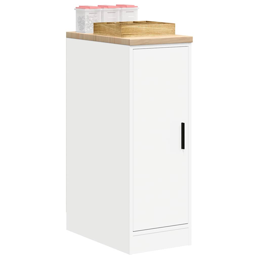Armoire d'atelier en bois de pin et bois d'ingénierie, 2 compartiments, plan de travail, 30x51x85 cm