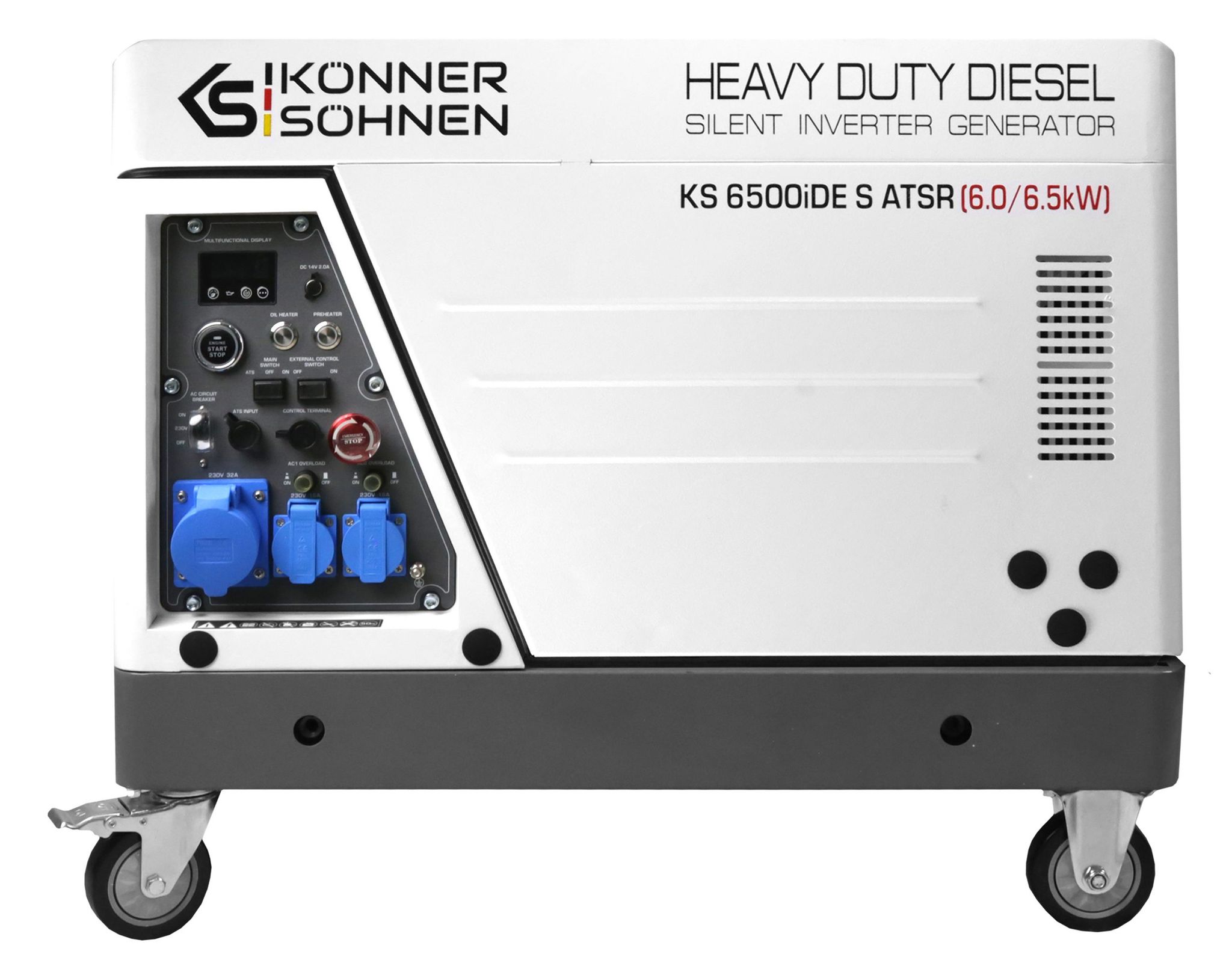 K�nner & S�hnen Generatore Diesel Inverter Ks 6500ide S Atsr, 6,5 Kw, Insonorizzato, Avviamento Elettrico Con Telecomando, Predisposizione Ats, Preriscaldamento, Onda Sinusoidale Pura K�NNER & S�HNEN