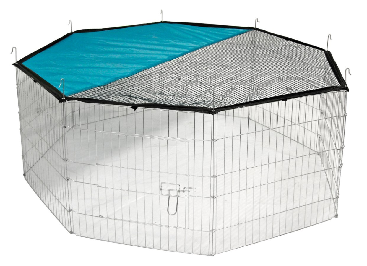 Kerbl Pet Freigehege 8eckig mit Sonnenschutz - Sparset: Freigehege inklusive Sonnenschutz und Nylonboden - Image 2