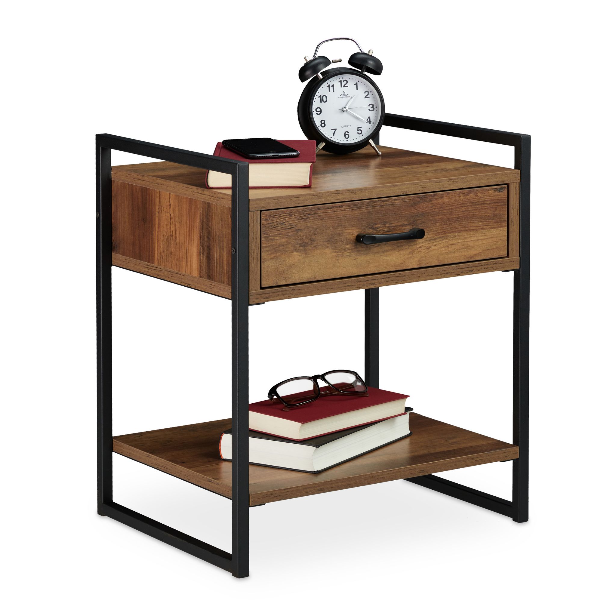 Relaxdays - Table De Nuit, Tiroir