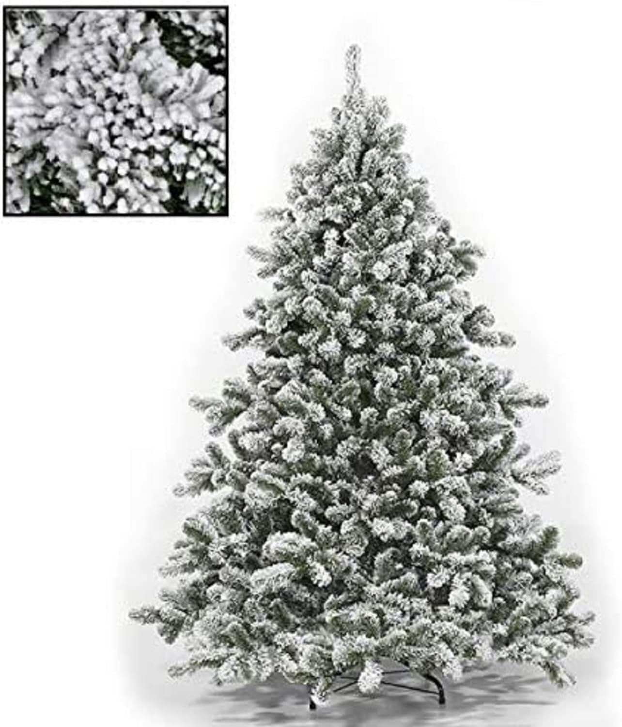Albero Di Natale Innevato 150/180/210/230/270cm Superfolto Realistico Bianco 210 Cm - 1254