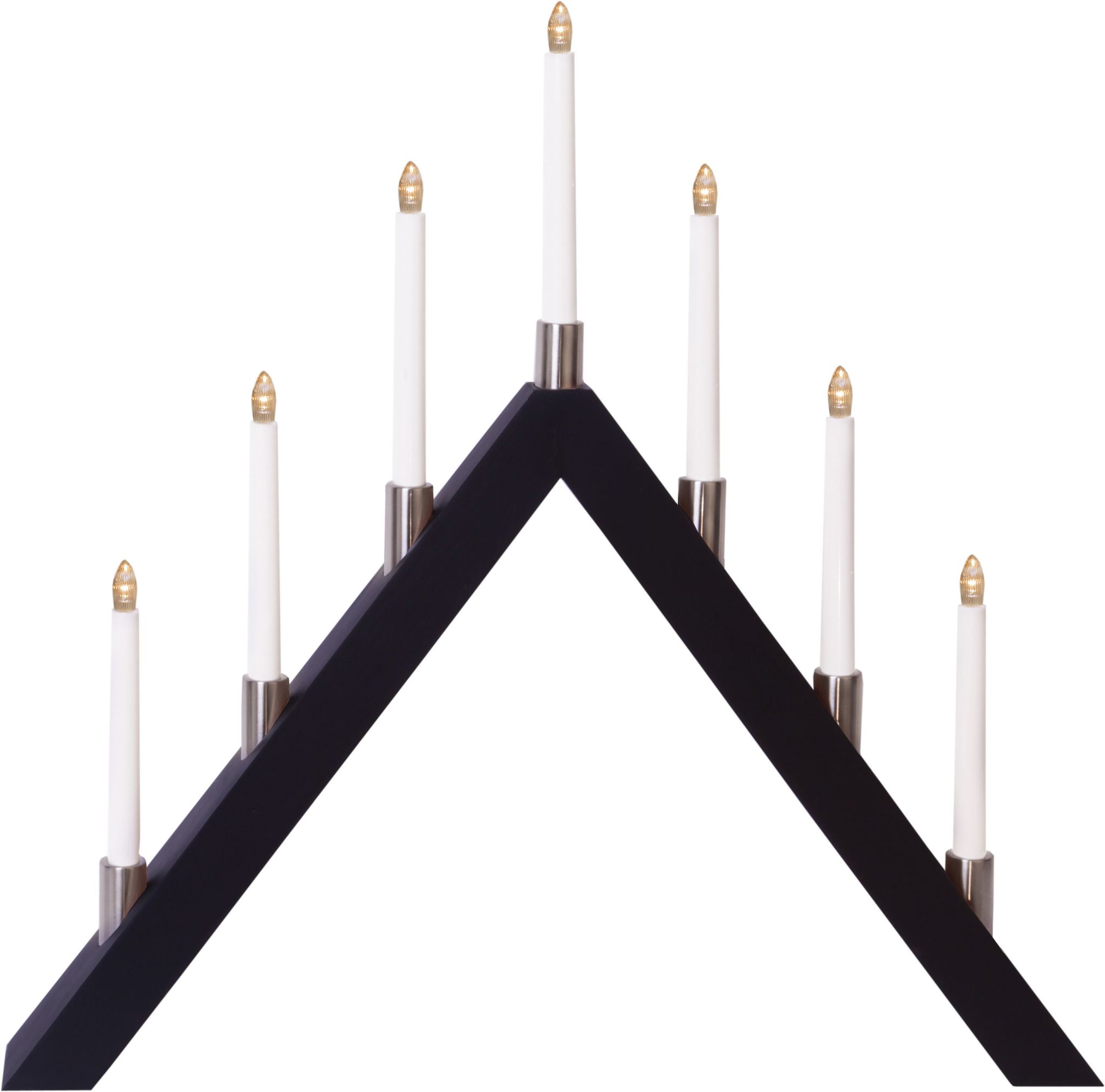 Best Season Schwarz - Star Led-Fensterleuchter 'Tall-A', 7-Flammig,