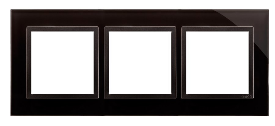Oem Schwarz Dreifach Gefalteter Naturglasrahmen, Verfestigte Lava, Ip20/Ip44 (Ip44 – Bitte Verwenden Sie Uns)