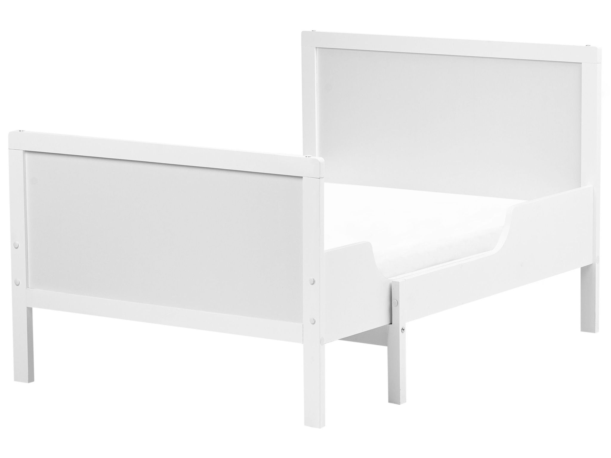 Beliani - Extendable Convertible Toddler Bed Pine Wood Eu Single Size 3ft 90 X130/160/200 Cm With Slatted Base White Montigny