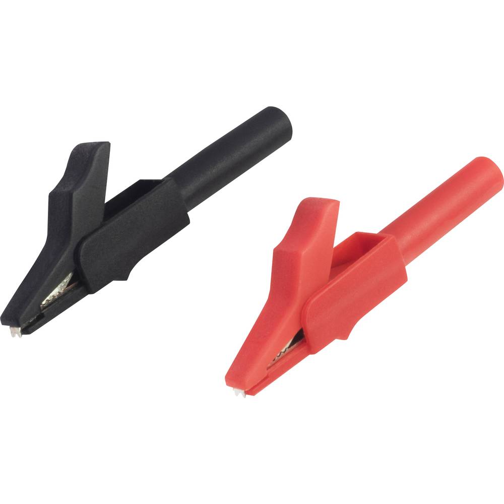 VOLTCRAFT MSK-102 Alligator clip 4 mm socket Black Red