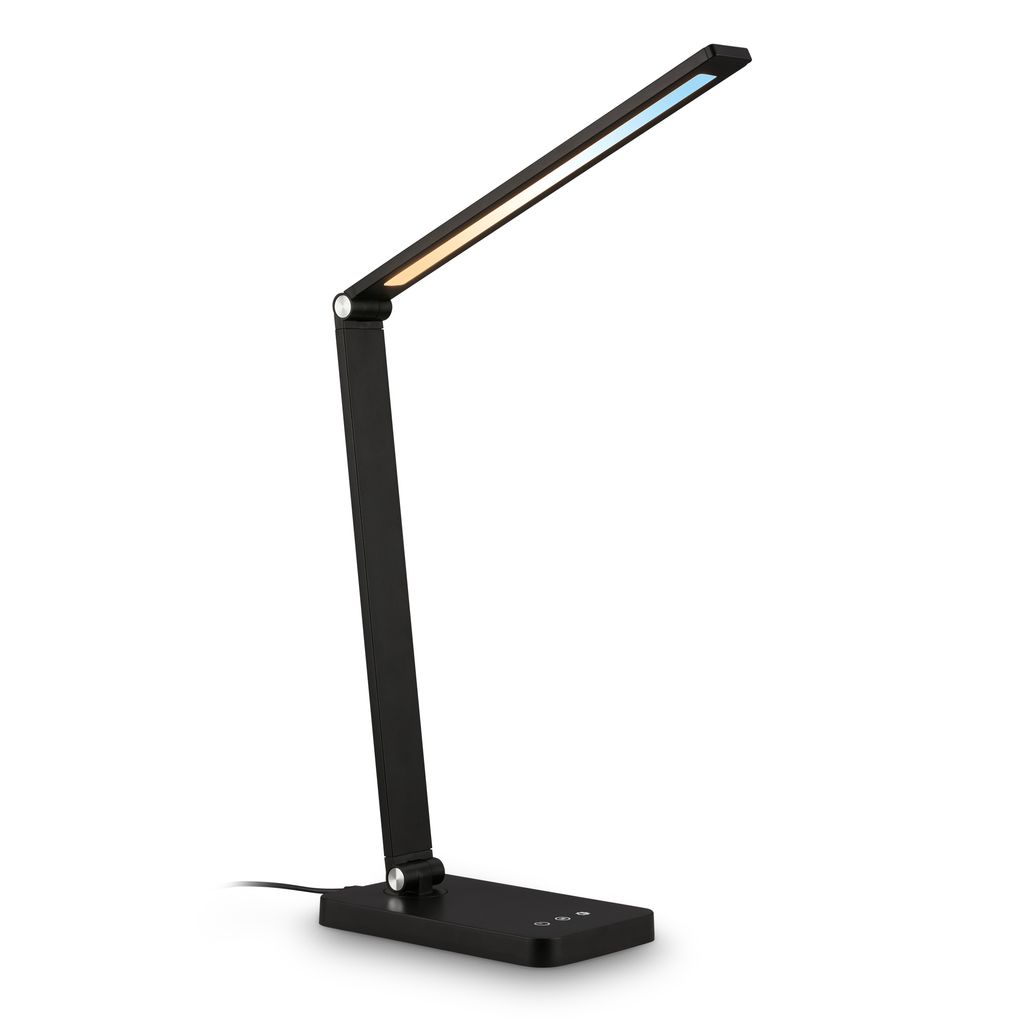 B.k.licht Briloner Led Schreibtischlampe Schwenkbar 38 Cm 4, 8w 400lm 2700k-6500k Warmweiß Bis Tageslichtweiß Touchdimmer Schwarz - Tischlampe Leselampe
