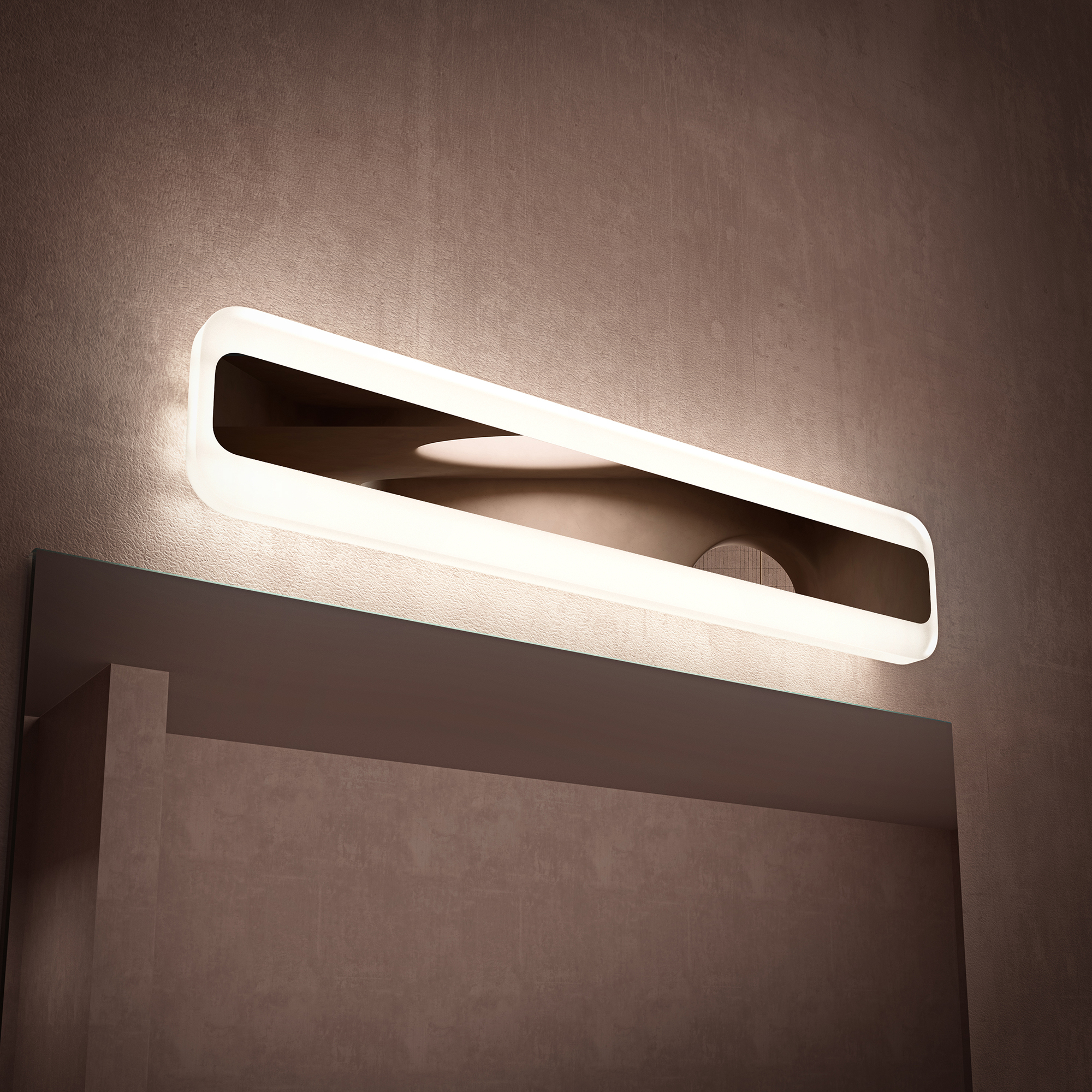 Lampe Pour Miroir 14w Led Salle De Bain 1240 Lumen 40cm Applique Muaral Chrome Trois Niveaux De Luminosité Réglables 3 Couleurs Design Lumaray - Doporro