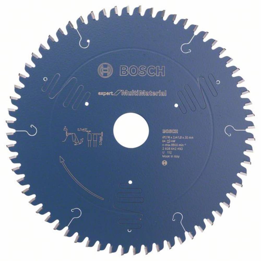 Photo de Lame De Scie Circulaire Expert For Multi Material Ø30mm - 216 X 30 X 2,4 Mm, 64 - 2 608 642 493 Bosch