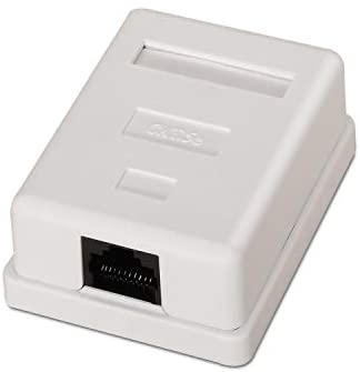 Aisens Weiß Rj45 Cat.5e Utp Surface Rosette 1 Socket, White