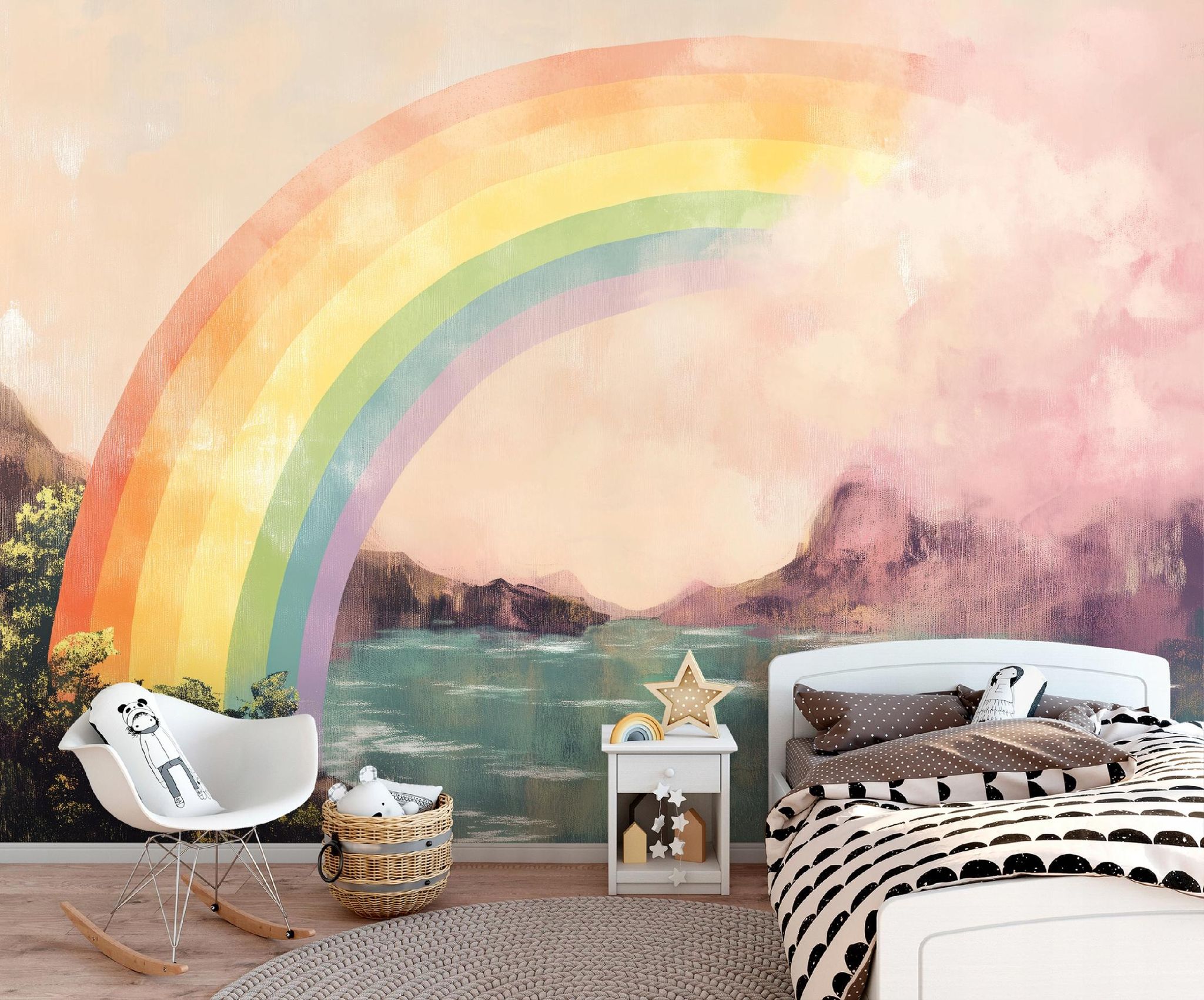 Wallarena Vlies Fototapete Regenbogen 150x105 Cm, Tapeten, Für Wohn Und Schlafzimmer, Vliestapete Wandtapete Tapete 3d Effekt- Inkl. Kleister - Landschaft Bunt