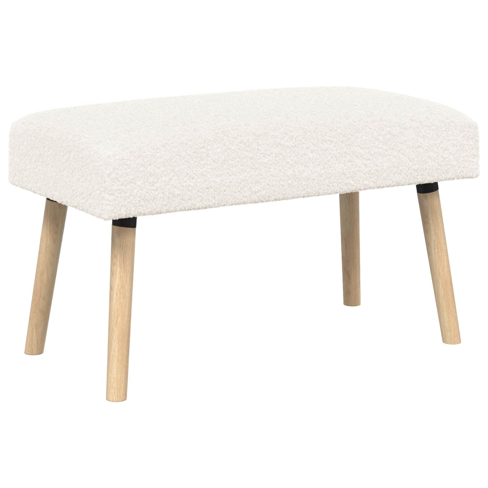 Banc Uni Crème 80 X 40 X 46 Cm Bouclé Vidaxl
