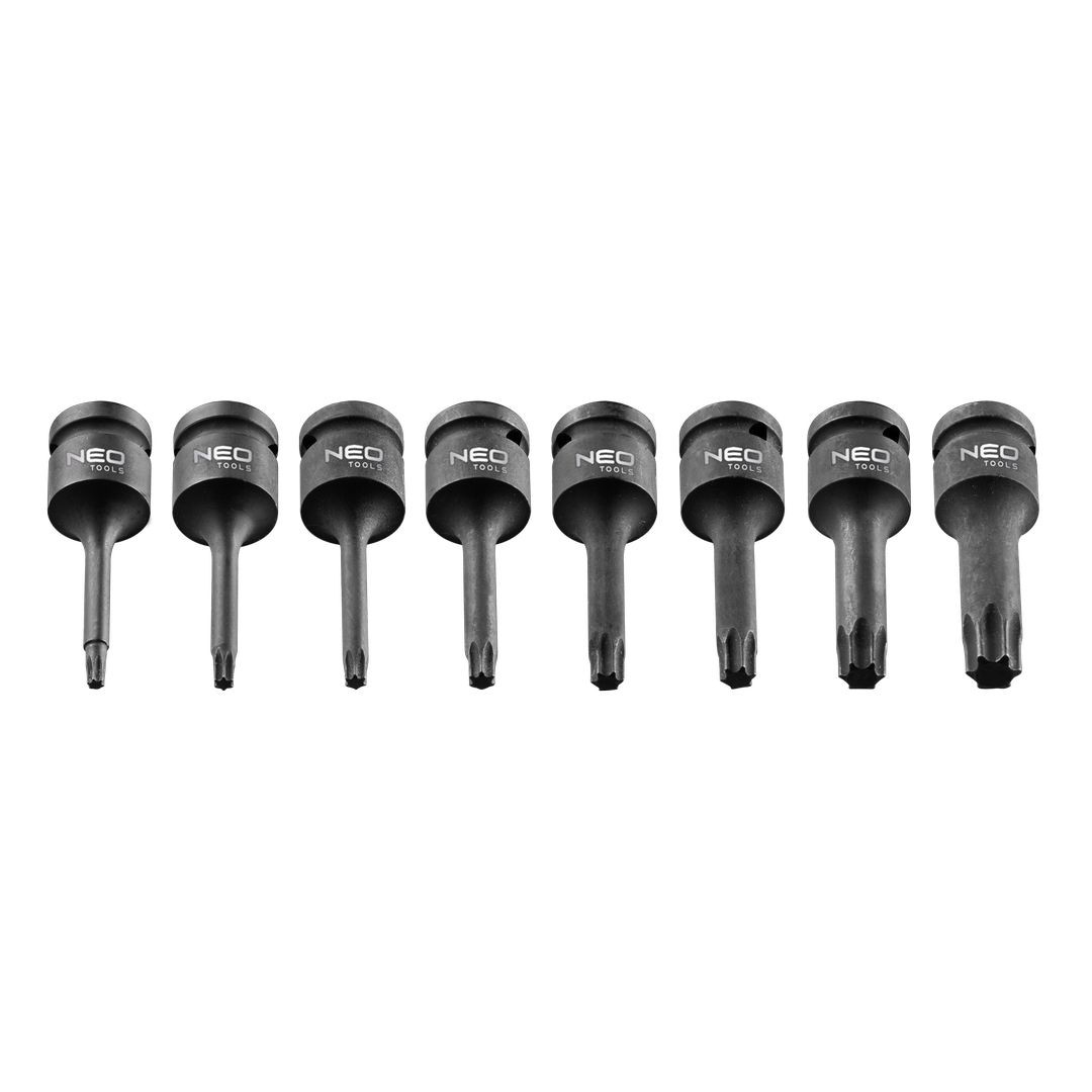 Neo Tools Schwarz Torx 1/2 Schlagschrauber-Set, 9-Teilig - T N08-712