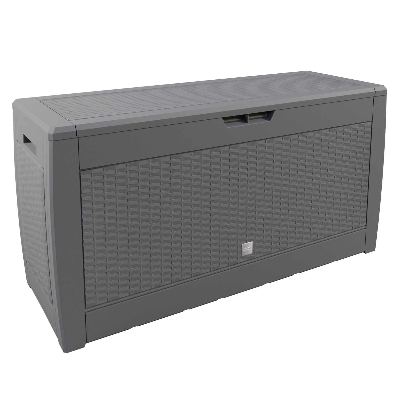 Casaria® Gartenbox Uv-beständig 310l Haltegriffe Rollen Terrasse Balkon Wohnzimmer Wintergarten Truhe Gartenbox Kissenbox 119x48cm Rattan Oder Flecht-optik Farbauswahl Rattanoptik - Grau
