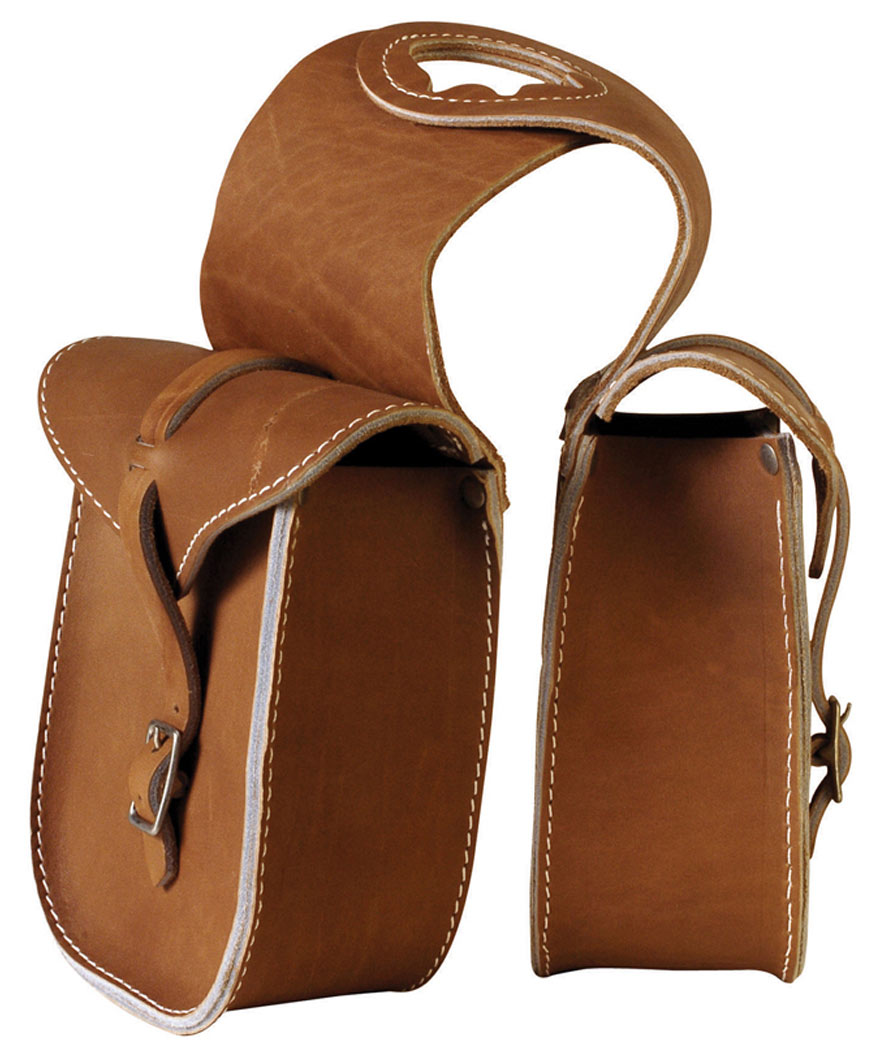 Lakota Braun Basic Sattel Taschen Für Das Pferd Aus Leder - Bild 2