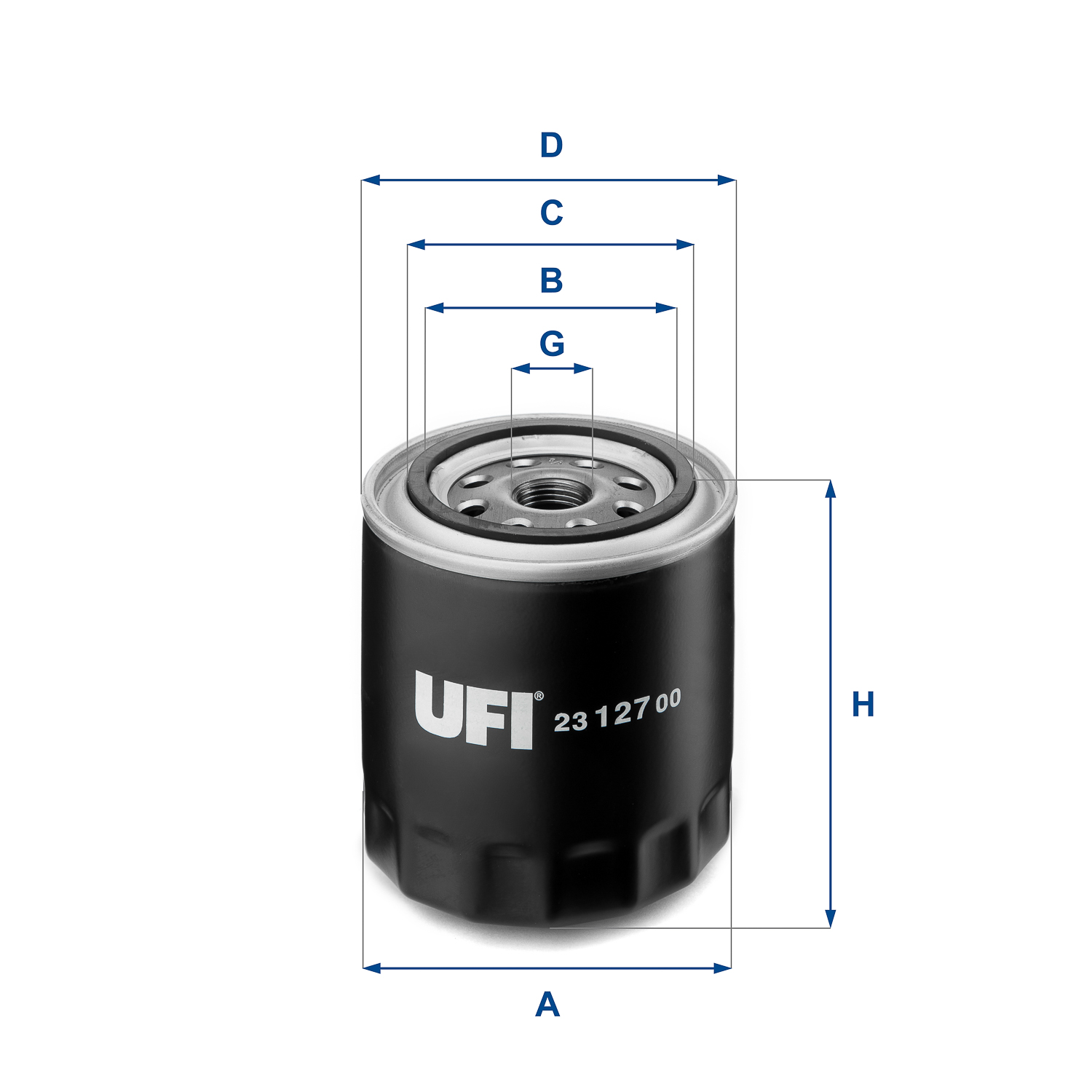 Ufi Ölfilter 23.127.00 Anschraubfilter 97Mm Gewindemaß3/4 16 Unf-2B Für Volvo Onan Vag Fiat Ford Talbot Jeep Gm Toyota Daihatsu Chrysler - Bild 6