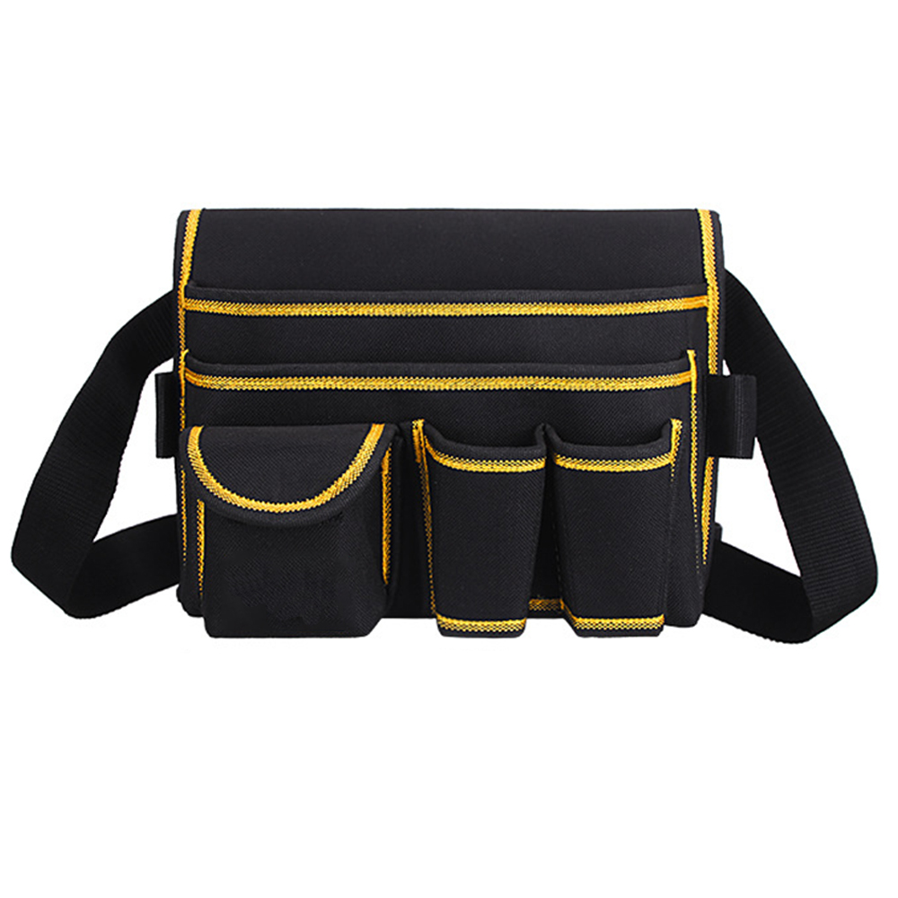 Trousse de poche à outils pour électricien en nylon Oxford, ceinture ajustable, 30 kg, noir