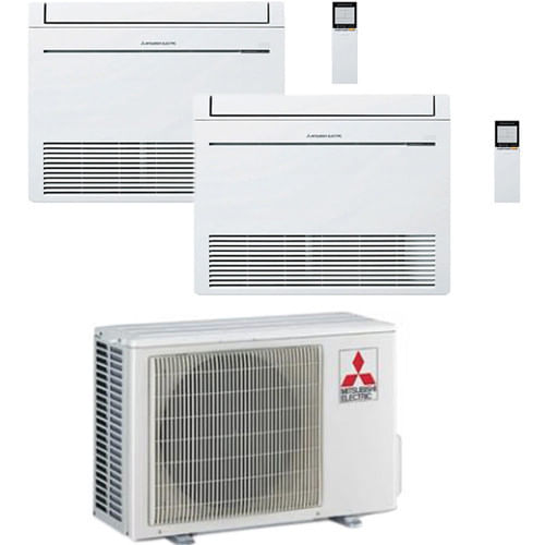 Mitsubishi Electric - Climatizzatore Condizionatore Mitsubishi Pavimento Serie M Mfz-kt Dual Split Inverter 9000 + 12000 Btu Con U.e. Mxz-2f42vf Novitá Classe A+++/a++