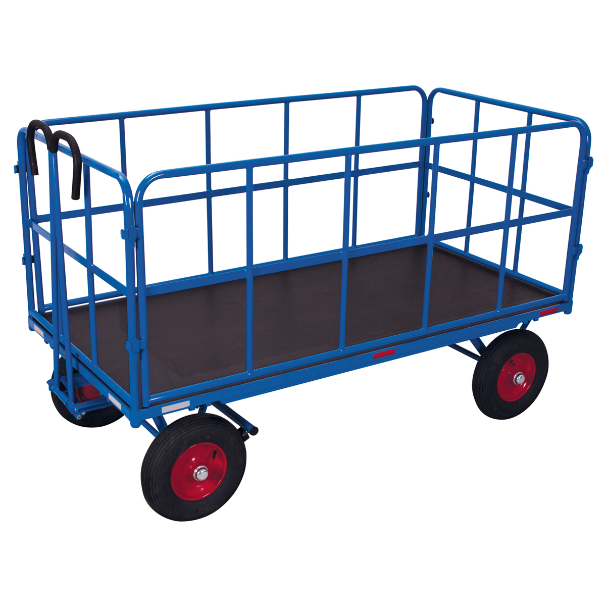 Variofit Handpritschenwagen Mit 4 Rohrgitterwänden Und Luftbereifung 1540x800mm