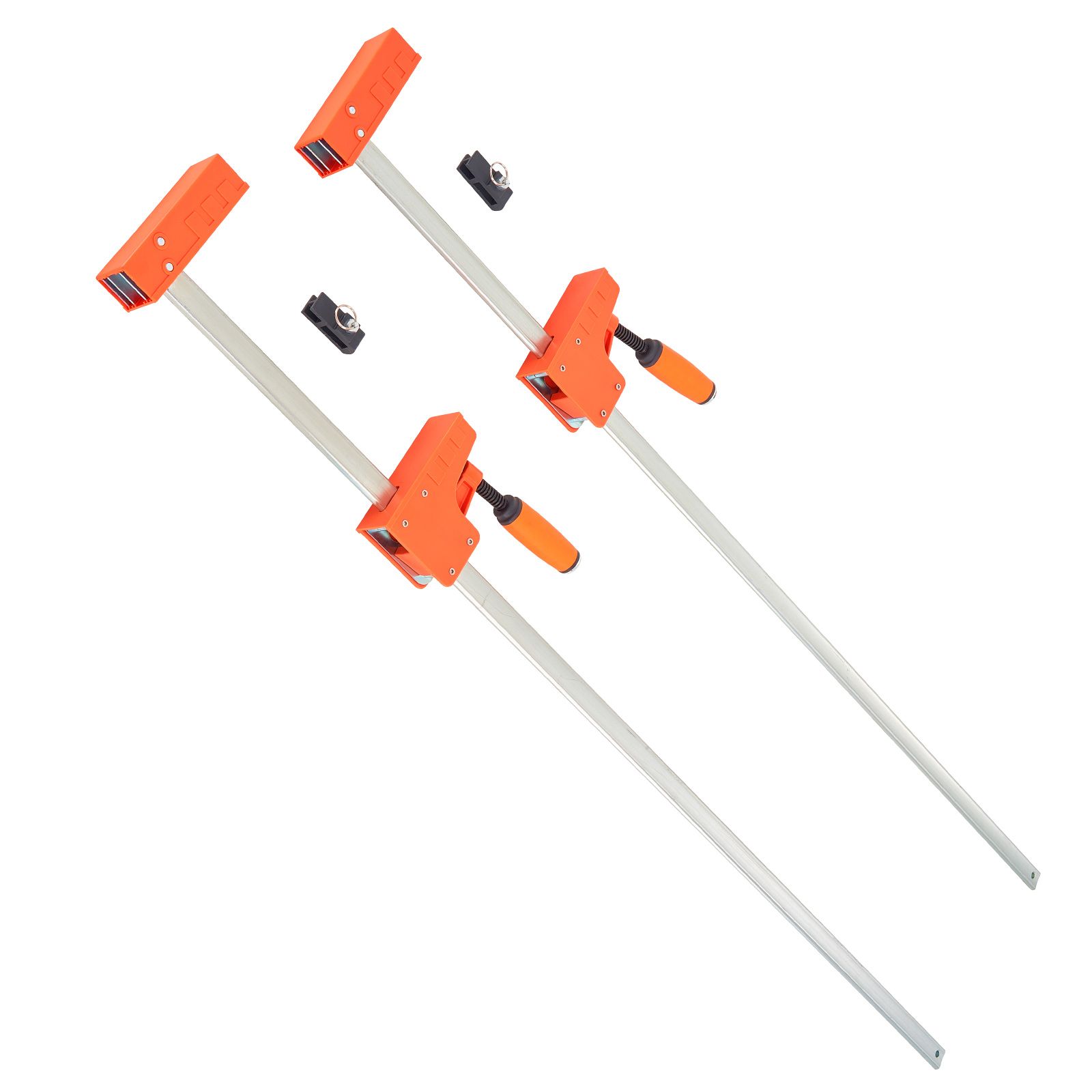Serre-joint parallèle à barre 127 cm, capacité 500 kg, plastique PA6 renforcé et acier carbone, lot de 2
