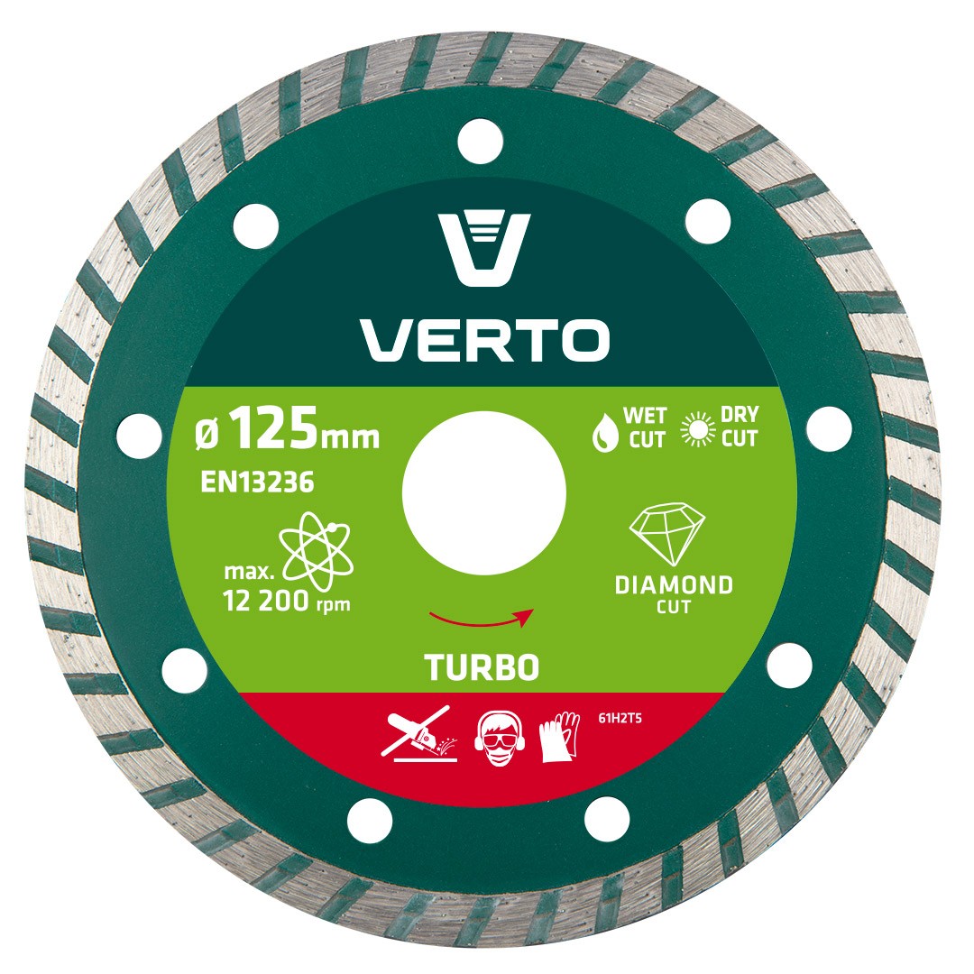 Verto Mehrfarbig Diamantscheibe 125 X 22,2 Mm, Turbo