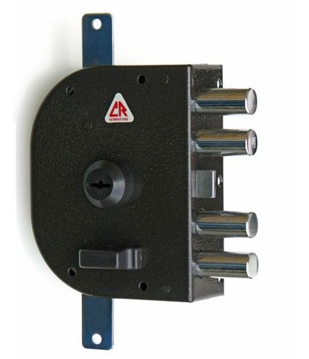 Serrure Multipoint En Applique A2p – Mécanisme 3 Points En Acier Cambré – Hauteur Porte Jusqu'à 2700 Mm – Finition Marron - T040069110