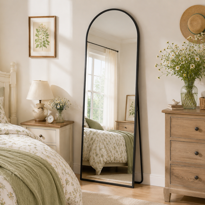 Miroir Sur Pied Arqué 162 X 53 Cm