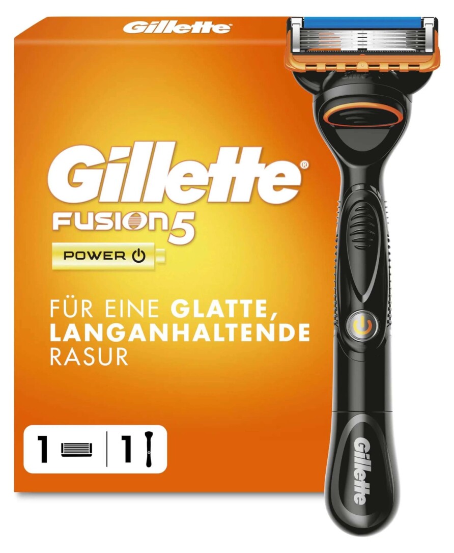 Gillette Fusion5 Rasierer Herren, Metall, Schwarz | Inkl. 1 Nassrasierer, 1 Rasierklinge mit Einem Gleitstreifen für Ein Sanftes Gleiten Und 5 Klingen für Eine Gründliche Rasur - Bild 3
