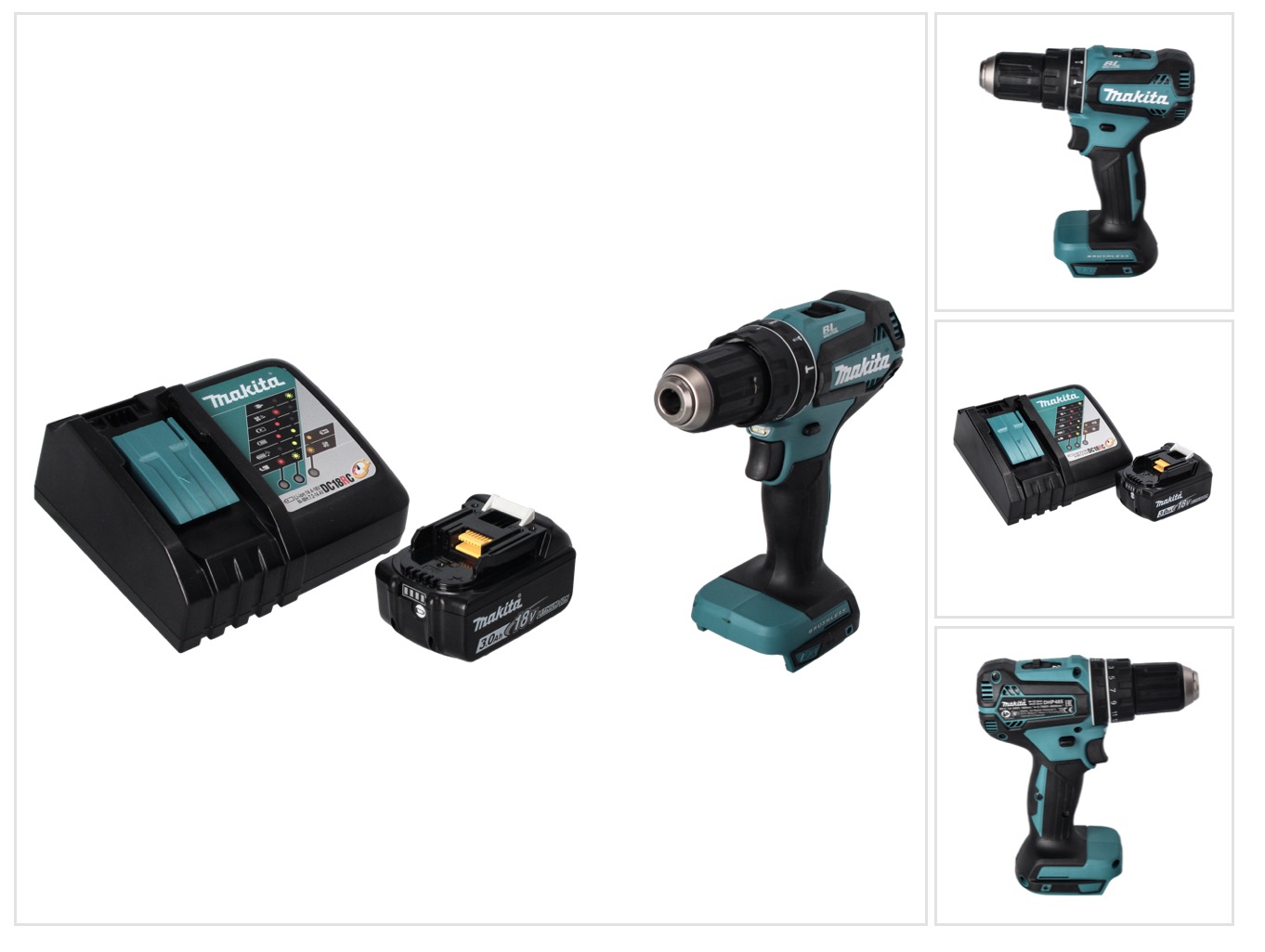 Dhp 485 Rf1 Akku Schlagbohrschrauber 18 V 50 Nm Brushless + 1x Akku 3, 0 Ah + Ladegerät - Makita