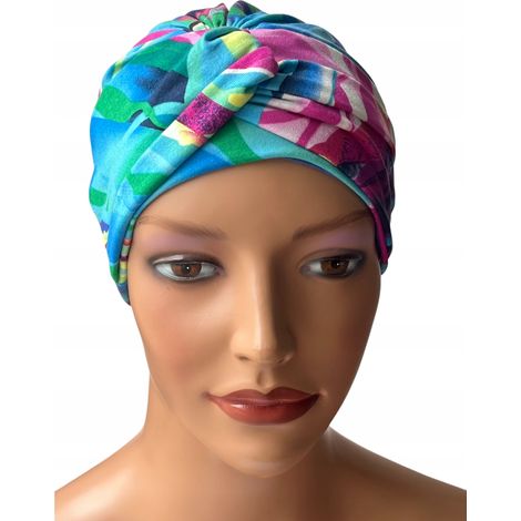 Turban Sara 412 en viscose prêt à porter, également adapté à une utilisation après une chimiothérapie. (1/5)