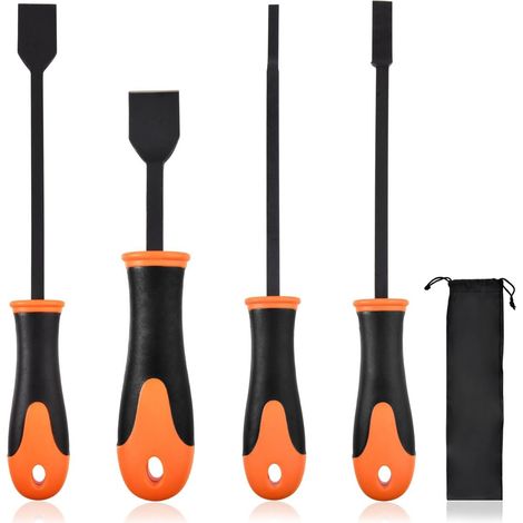 Set de 4 Lames à Décoller Joints, Outils Automobile 7mm 13mm 25mm, Bord Tranchant en Acier Cr-V, Longue Portée 30cm, Pour Joint Carter Huile, Couvre-Culasse, Rouille et Résidus (1/5)