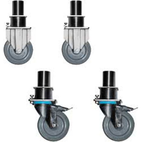 Roues réglables 4 dt 2 à frein - four GN1/1&2/1 - Diamond