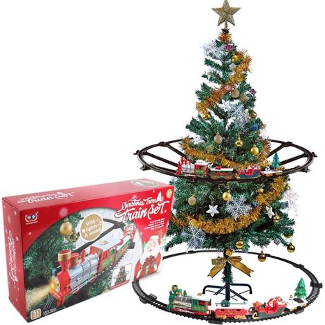 Train De Noël Suspendu - Jouet À Lumières Et Sons Pour Enfants - Décoration Intérieure Sous Arbre De Noël - Lot De 1 (1/5)