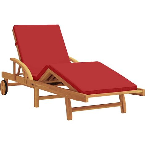 Maison Exclusive - Sonnenliege Rot 200 x 67 x 84 cm Massivholz Ak