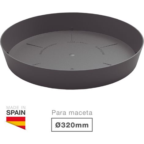 FPLUS plastiken plato redondo serie tes 24 cm antracita 8724-ant (1/2)