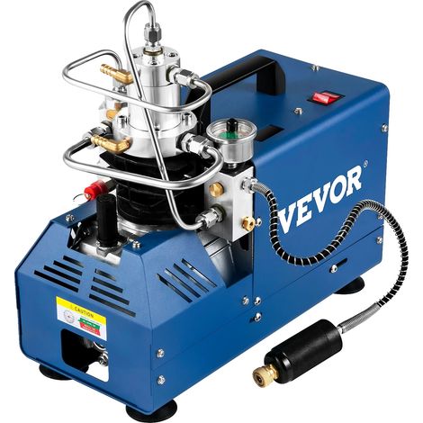 Compresor de aire, motor de 1800 W, presión máxima de 4500 PSI, sistema refrigerado por agua, capacidad del tanque de 0,79 a 1,80 galones. (1/5)