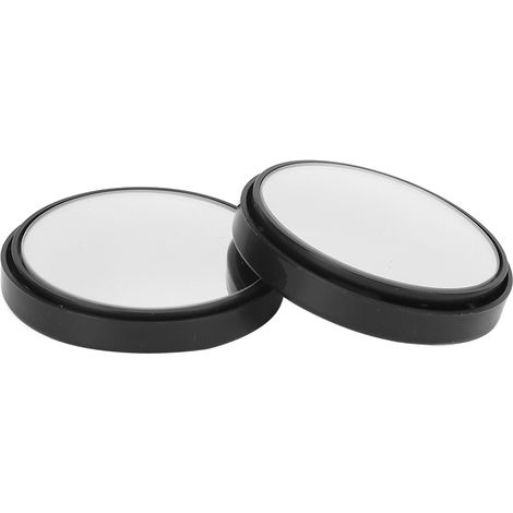 Set mit 2 zusätzlichen Totwinkelspiegeln für Autos, Weitwinkel, 360° drehbar, rund, schwarz (1/5)