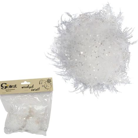 Set mit 4 Styropor-Schneekugeln, 6 cm
