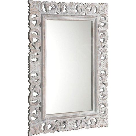 Sapho Scule - Miroir avec cadre 80x120 cm, blanc IN324 (1/5)