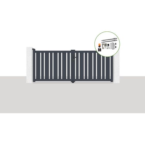 Pack portail battant électrique 300x120cm VEYMONT + Motorisation TANKER B250 (1/5)