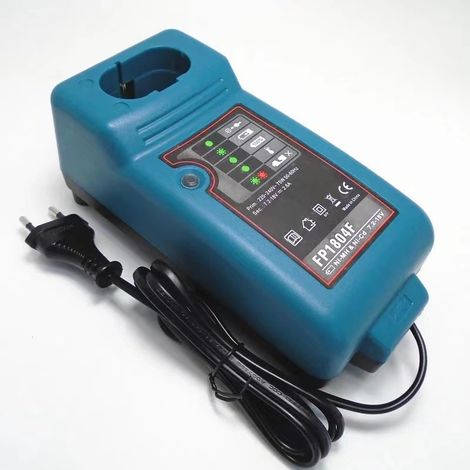 Chargeur double port DC18RD compatible RHY 7,2V à 18V, courant 1,5A, modèle FP1840T, recharge rapide et sécurisée. (1/5)