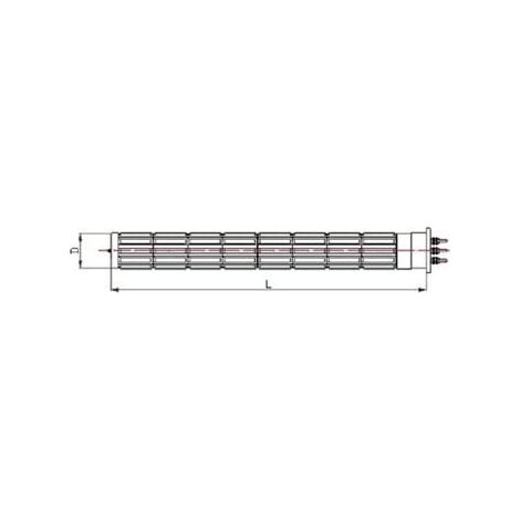 98X0022. RESISTANCE chauffe-eau STEATITE 3000 W DIA 52 LG 440