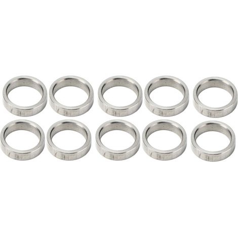 Kit de 10 rondelles d'espacement, diamètre extérieur 15 mm, diamètre intérieur 12 mm, en acier inoxydable, accessoire de quincaillerie 3515-0015-0040 (1/5)
