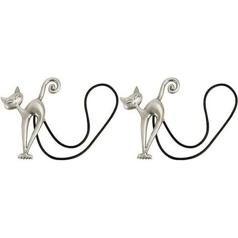 2-teiliges Set magnetischer Gardinenhalter, magnetische Gardinenclips, Gardinenclips mit hübschem Katzenmuster, Gardinenzubehör für Zuhause, Wohnzimmer, Schlafzimmer, Büro (1/4)