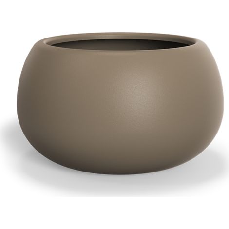 Adezz Mero Pflanzgefäß Fiberglas Pflanzkübel Blumenkübel 120x70 cm beigegrau
