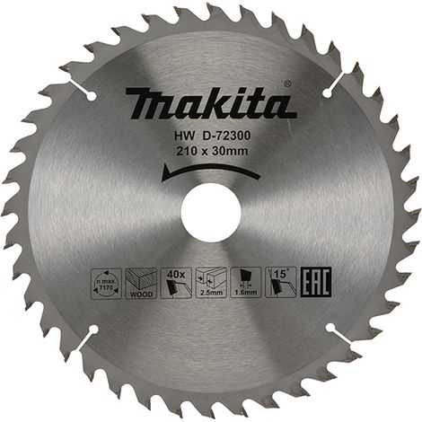 D-72300 Disco sega circolare, Standard T.C.T, 210 x 30 mm, 40 D