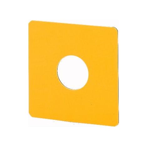 Étiquette arrêt d'urgence HxL 50x50mm jaune avec inscription spéciale 000231181 EATON M22-XYK-