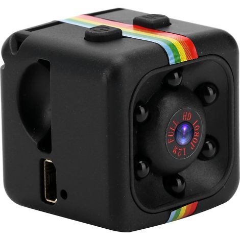 SQ11 Mini Caméra 1080P Portable avec Détection de Mouvement et Vision Nocturne